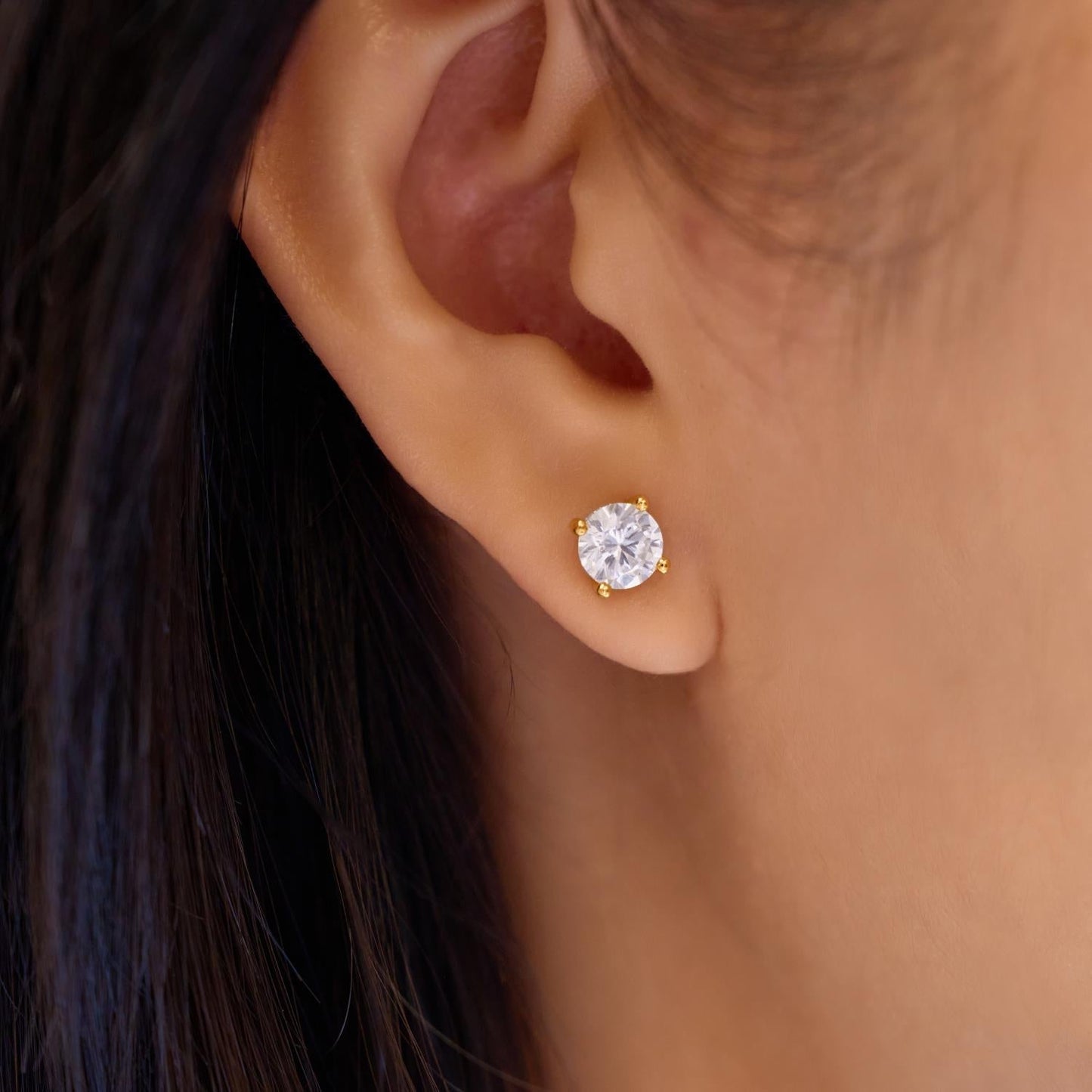 Ania Haie Gold Solitaire Stud Earrings