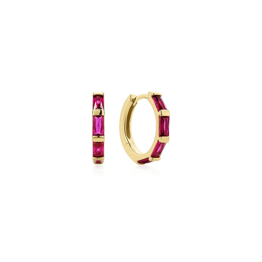 Ania Haie Crimson Huggie Hoop Earrings