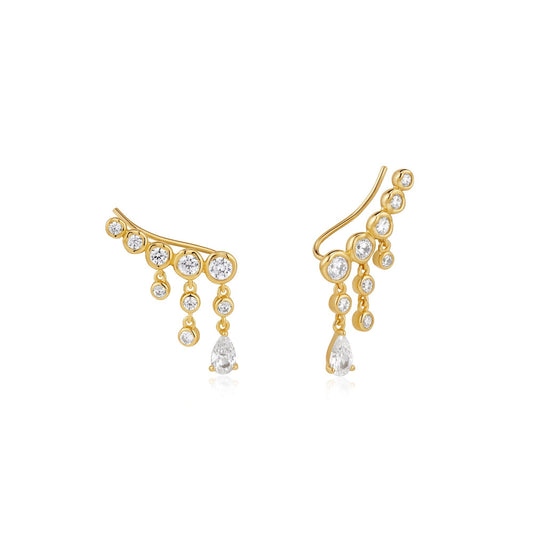 Ania Haie Gold Molten Cascade Bar Climbers