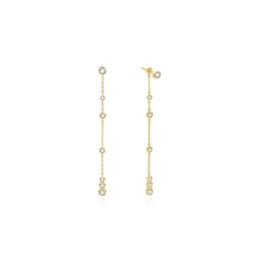 Ania Haie Gold Cascade Station Drop Stud Earrings