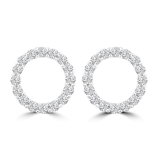 Diamond Fashion Earrings with 0.20ct Diamonds in 9ct White Gold - EF-5954-W