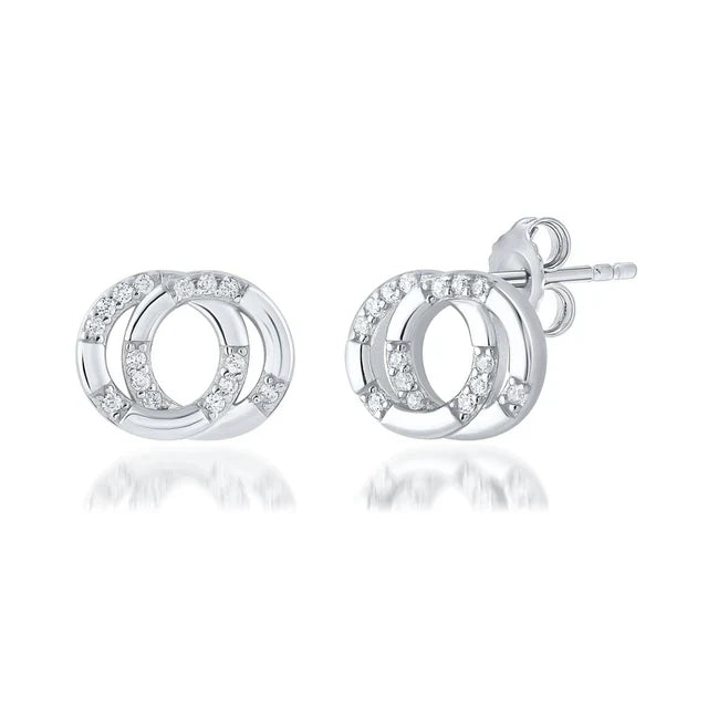 Georgini Alchemy Couture Link Earrings Silver