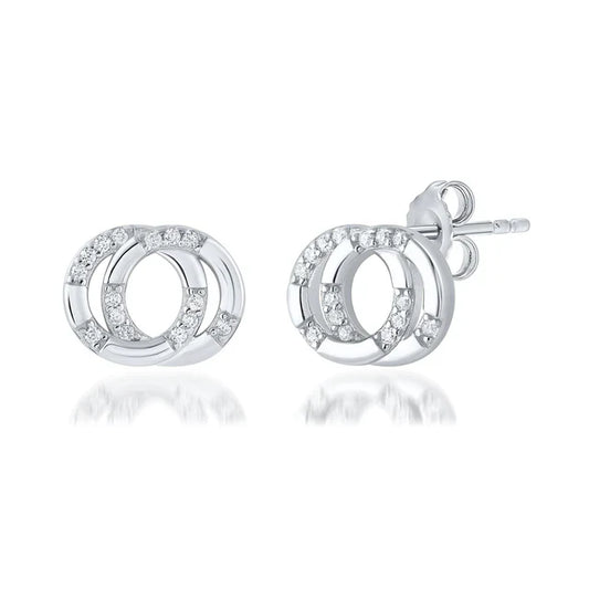 Georgini Alchemy Couture Link Earrings Silver