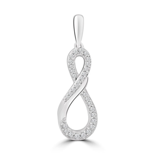 Pendant with 0.10ct Diamonds in 9ct White Gold
