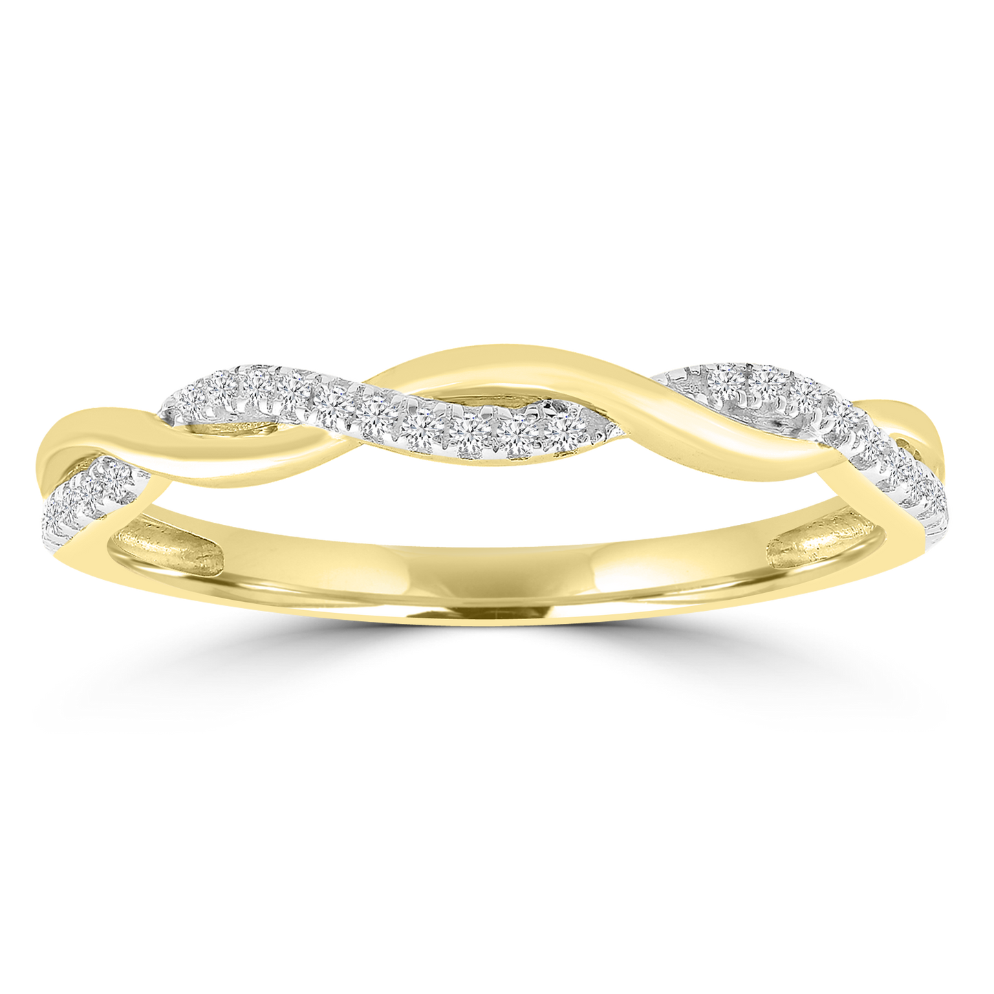 Diamond Ring with 0.07ct Diamonds in 9ct Yellow Gold