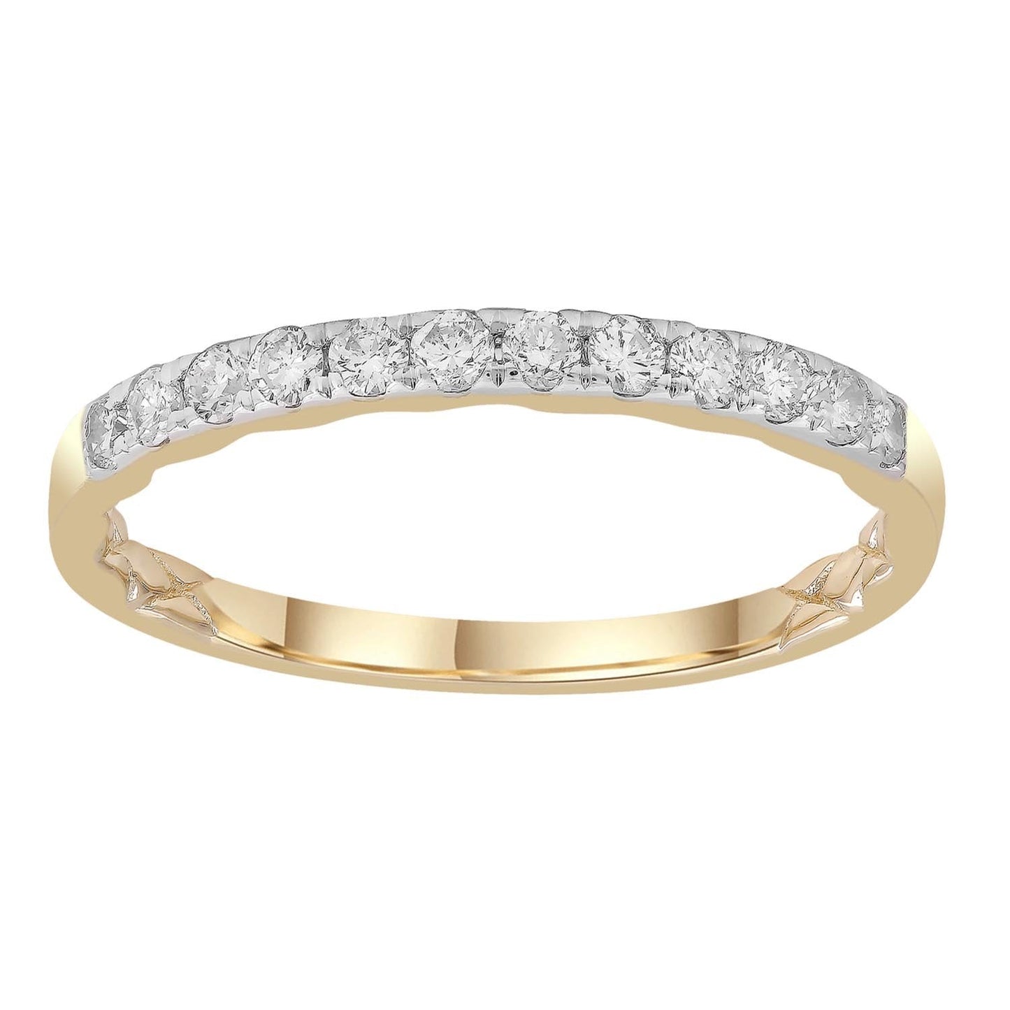 Band Ring with 0.25ct Diamonds in 9ct Yellow Gold