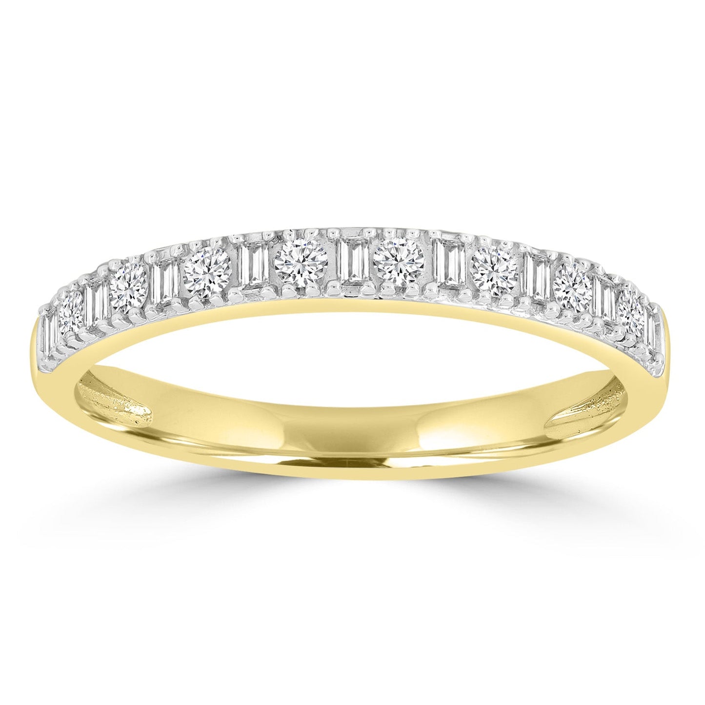 Band Ring with 0.20ct Diamonds in 9ct Yellow Gold