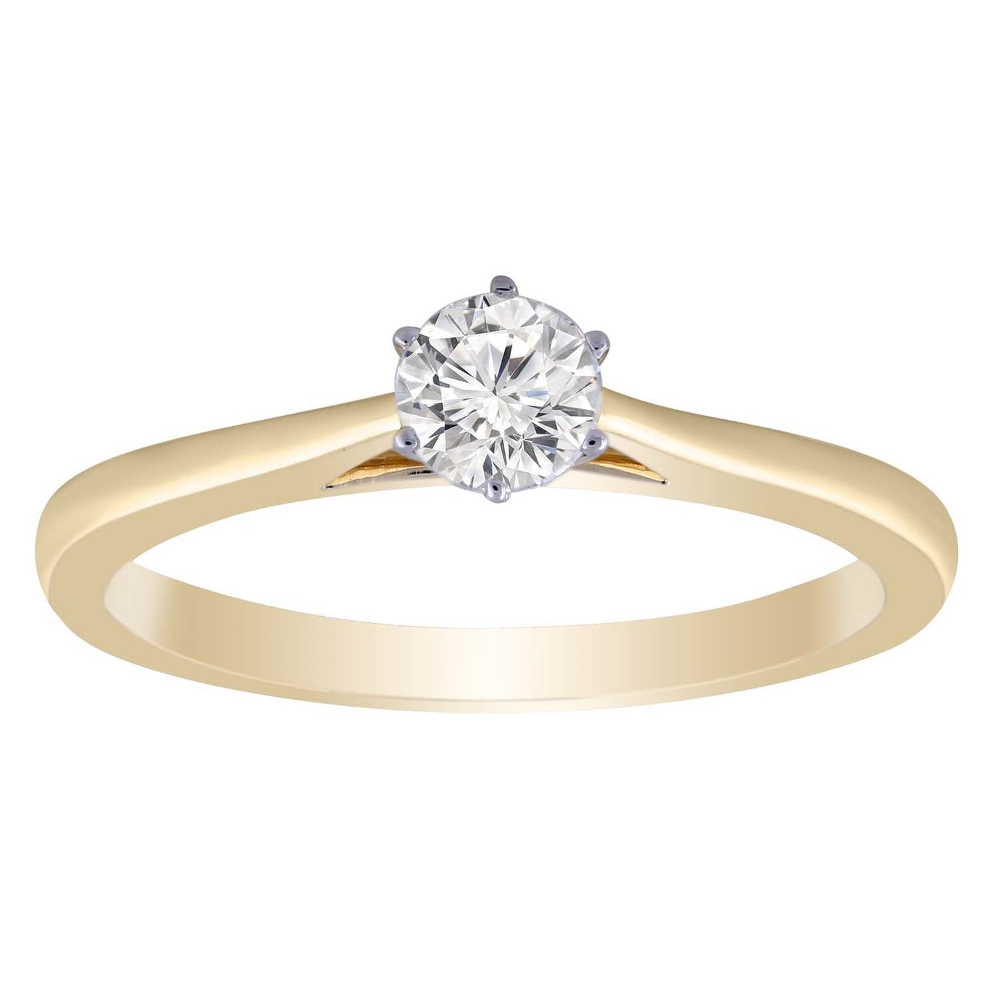 Solitaire Ring with 0.33ct Diamond in 9ct Yellow Gold