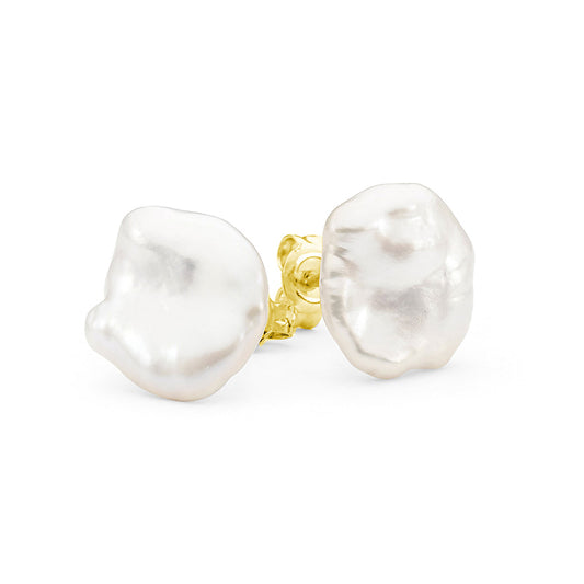 9ct Yellow Gold Mini Pebble Stud Earrings