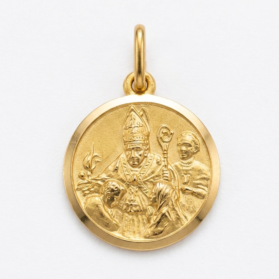 18ct Yellow Gold Holy Communion Medal