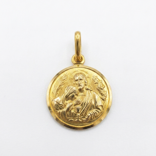 18ct Yellow Gold Holy Communion Medal