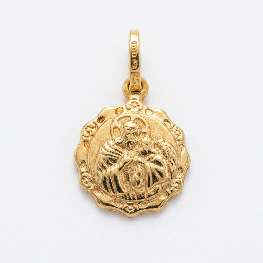18ct Yellow Gold Holy Communion Medal