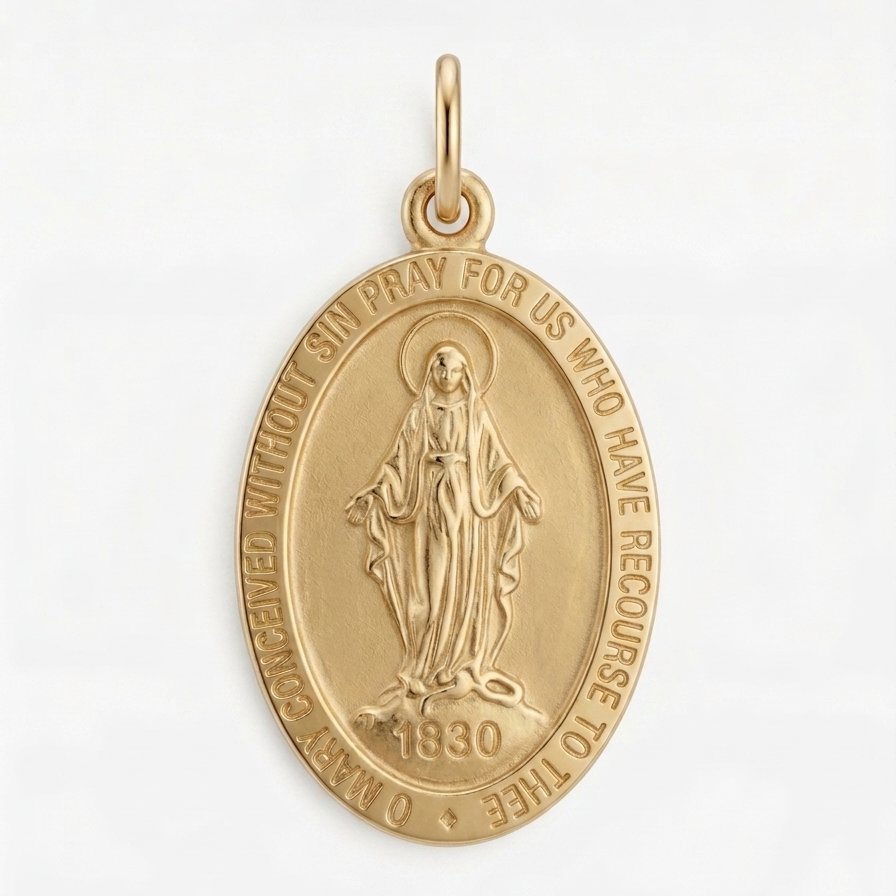 18ct Yellow Gold Miraculous Medal