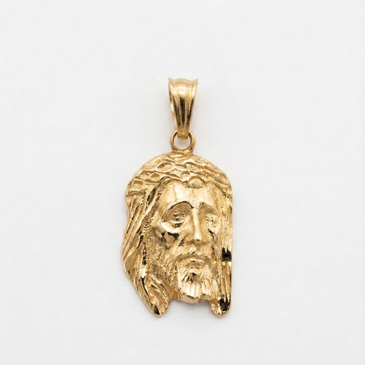 18ct Yellow Gold Face of Jesus Medal