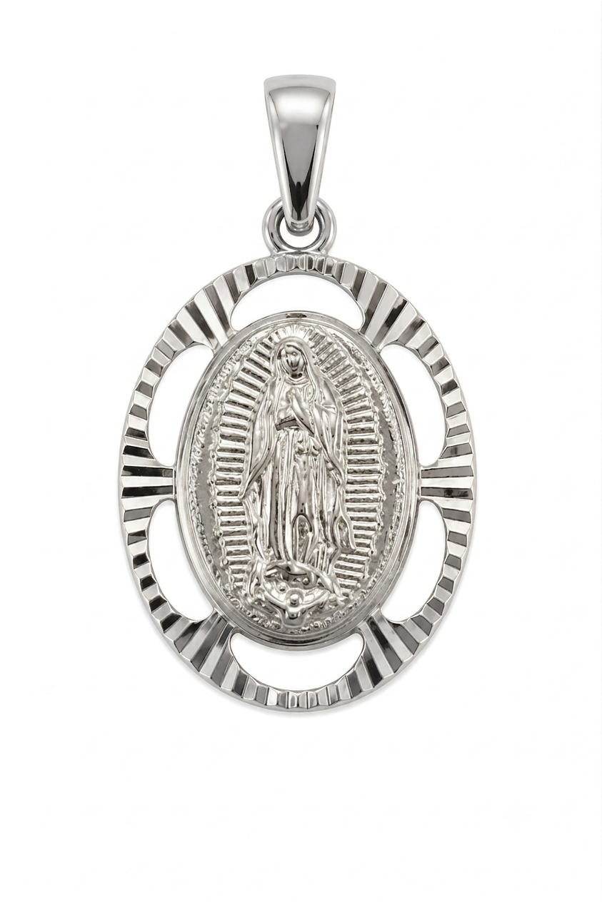 18ct White Gold Miraculous Medal