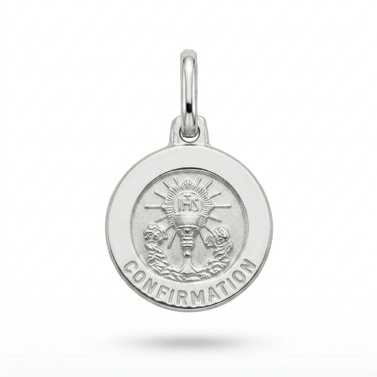 18ct White Gold Confirmation Medal