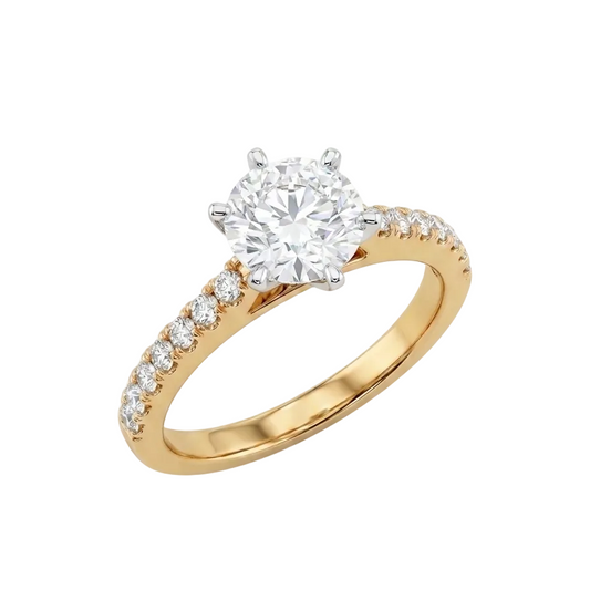 18ct Two-Tone Diamond Engagement Ring