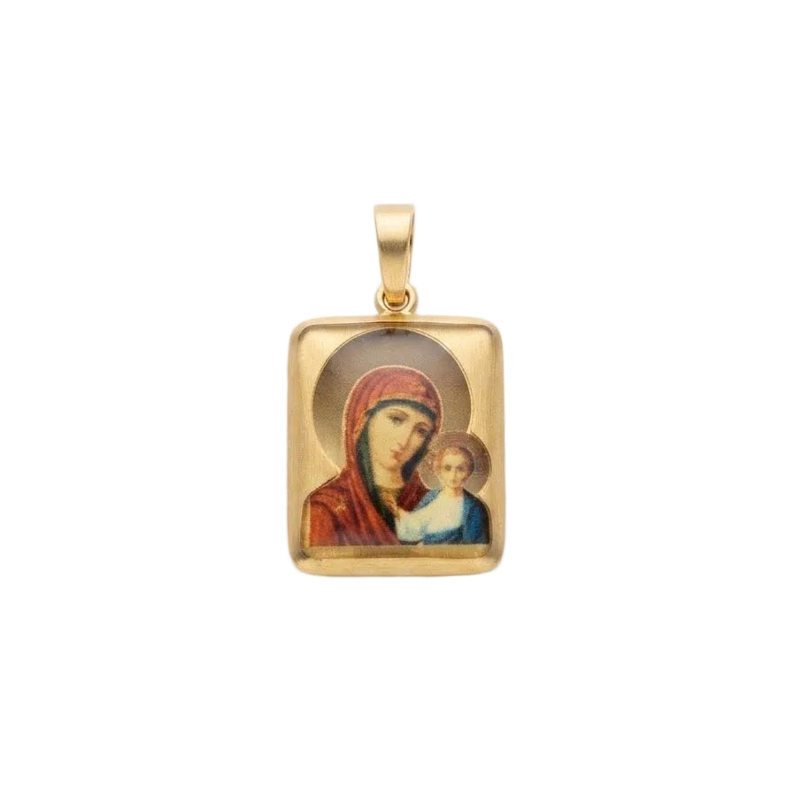 9ct Yellow Gold Jesus & Mary Pendant
