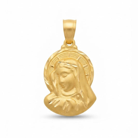 9ct Yellow Gold Mary Pendant