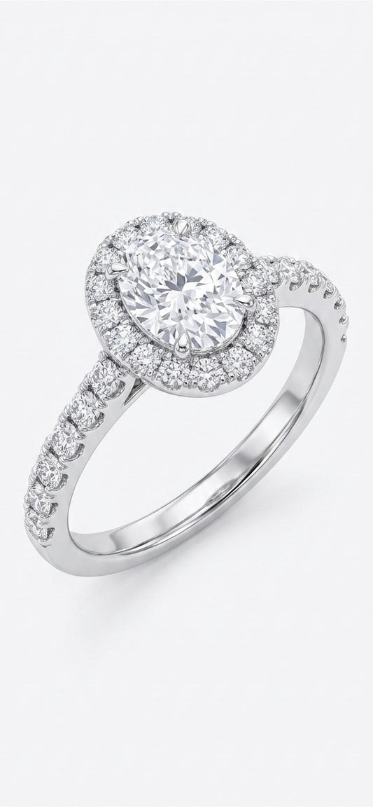Aurora Oval Diamond Ring