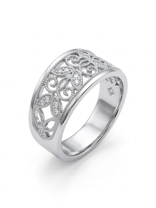 Fancy Swirl Diamond Ring