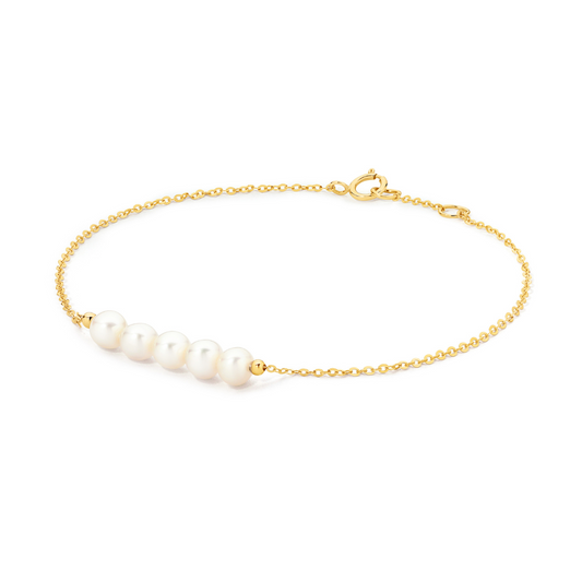 14ct Yellow Gold Phoebe Pearl Bracelet