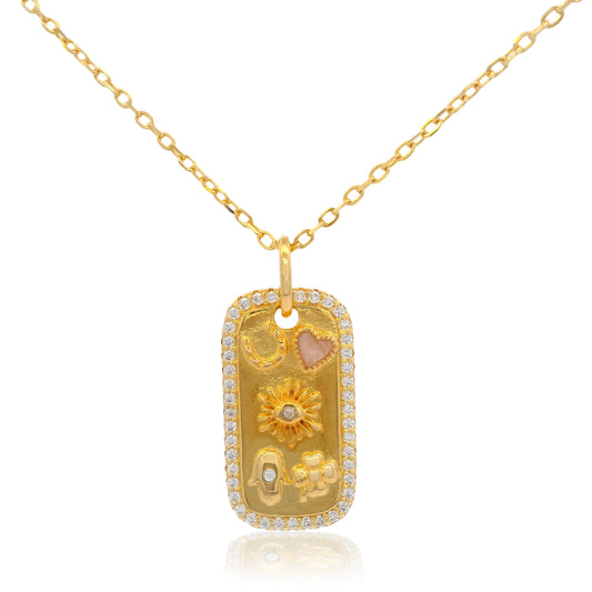 Georgini Forever Hearts Club The Universe Is On My Side Pendant Gold