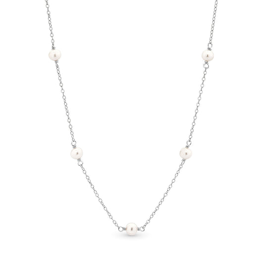 Sterling Silver Elodie Pearl Necklace