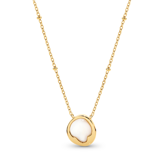 18ct Yellow Gold Plated Kiara Pearl Necklace