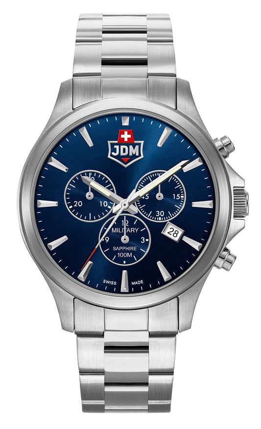 Jacques du Manoir Military Alpha Chrono Blue Watch