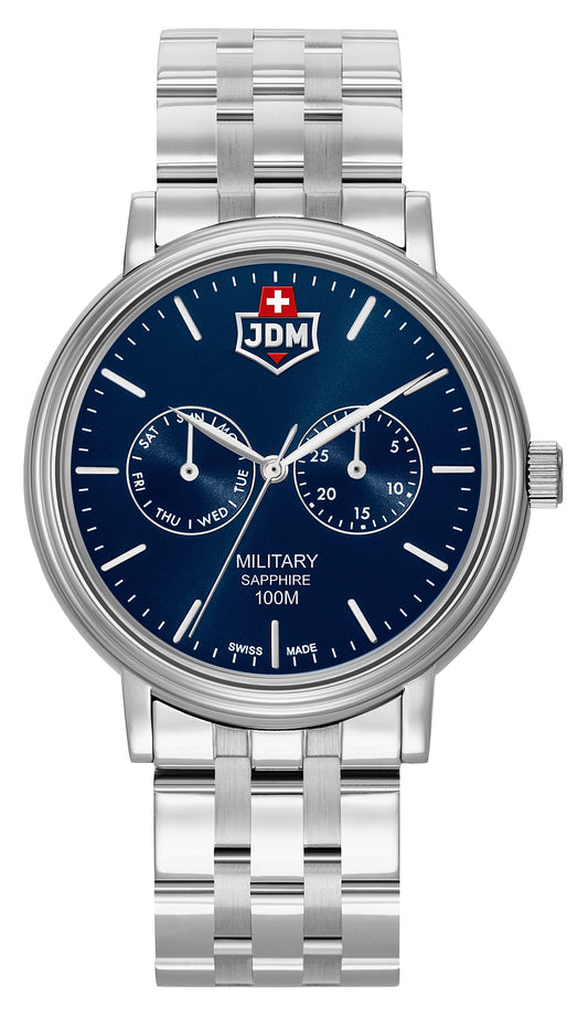 Jacques du Manoir Military Sapphire Echo Watch Blue