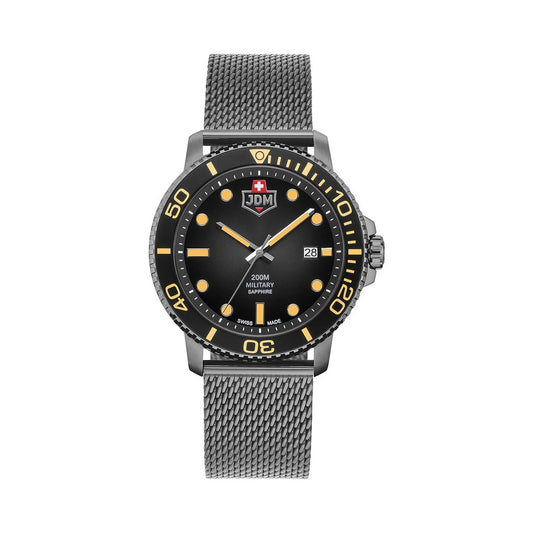 Jacques du Manoir Military Tango Silver Grey Mesh Watch