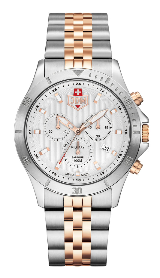 Jacques du Manoir Military Delta Chrono Two Tone Watch
