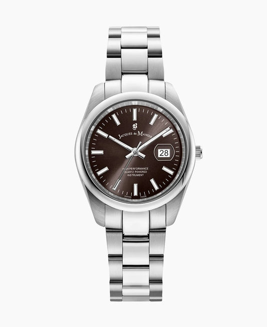 Jacques Du Manoir Inspiration Allure 32mm Black Dial Stainless Steel Strap Watch