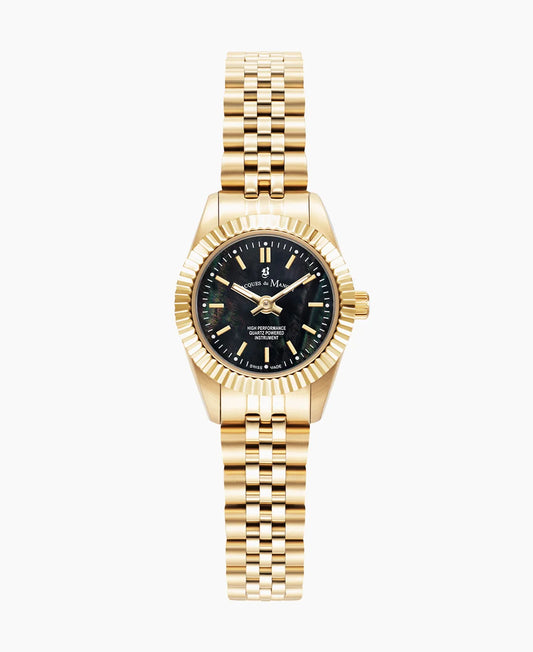 Mini Inspiration 22mm Two-hands Gold-tone Black dial Stainless steel swiss watch