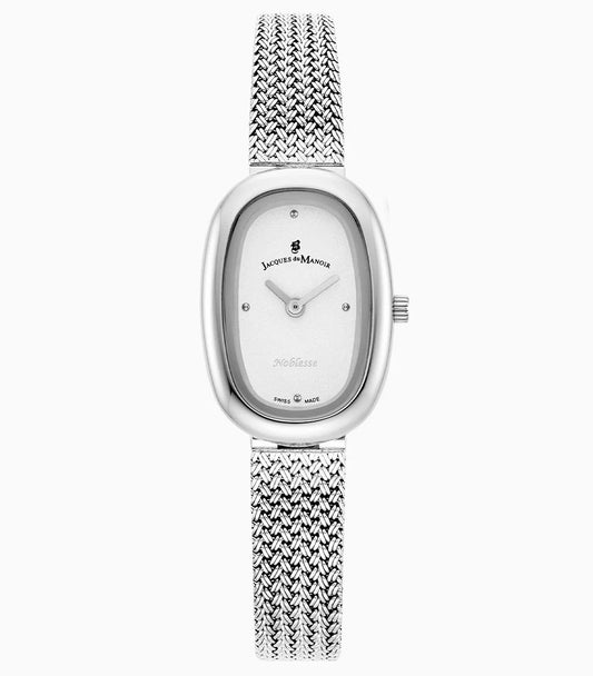 Noblesse 20x28.5mm Two-hands Silver-tone White dial Stainless steel swiss watch