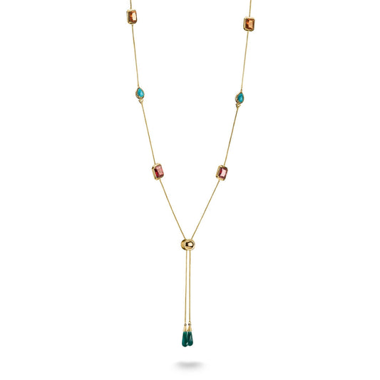 THOMAS SABO Y Necklace with Multi-coloured Stones