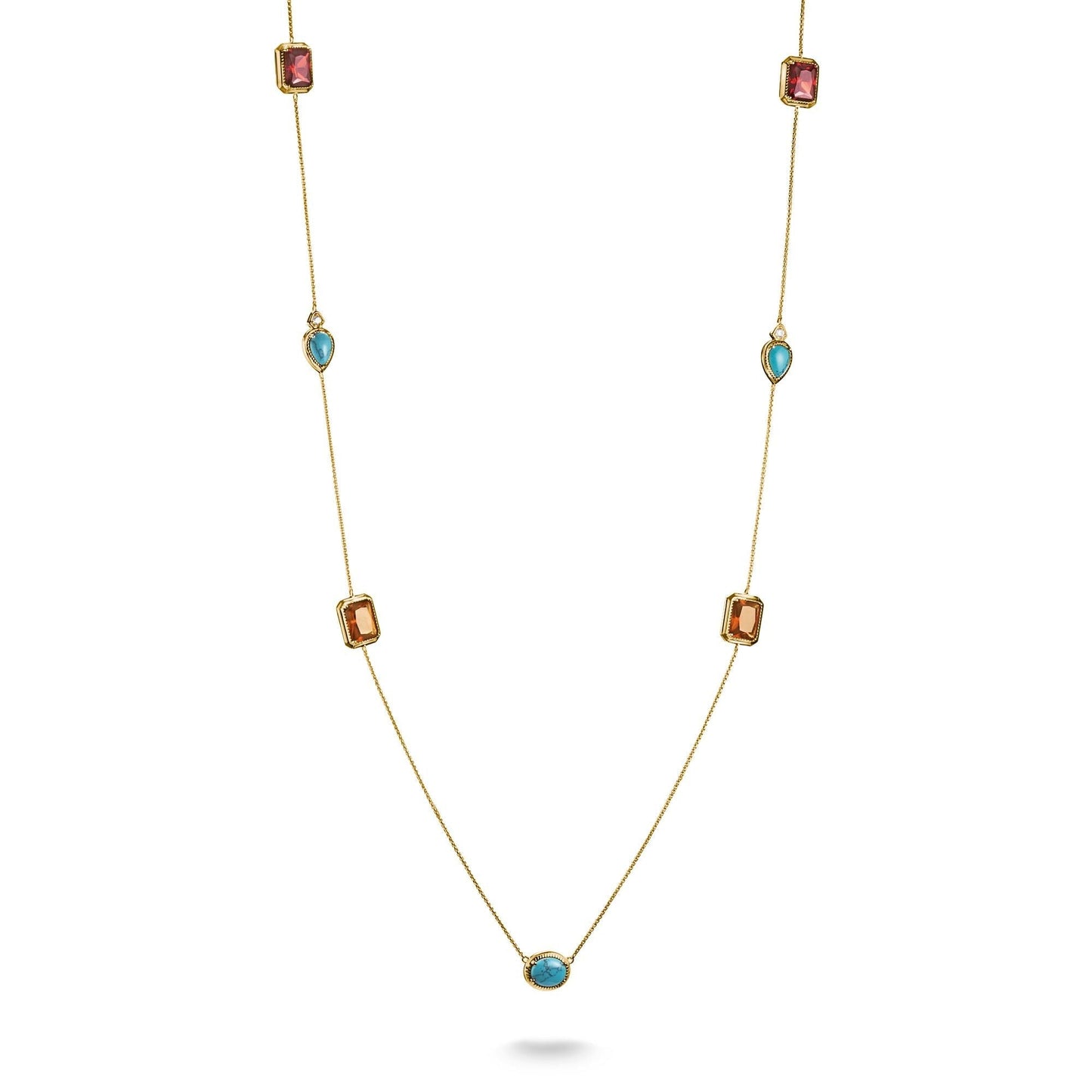 THOMAS SABO Y Necklace with Multi-coloured Stones