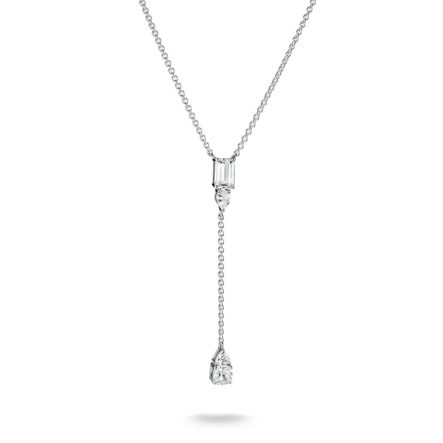 THOMAS SABO Y Necklace with White Zirconia Stones Silver