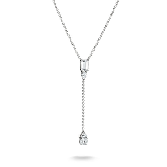 THOMAS SABO Y Necklace with White Zirconia Stones Silver