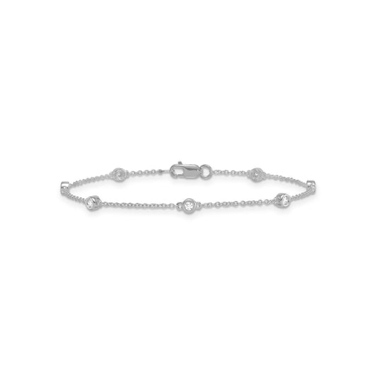 0.15ct Lab Grown Diamond Bracelet in 9ct White Gold