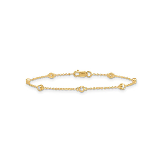 0.15ct Lab Grown Diamond Bracelet in 9ct Yellow Gold