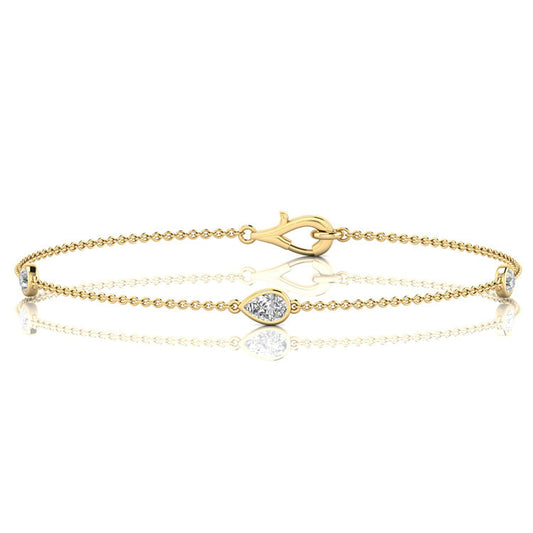 0.33ct Lab Grown Diamond Bracelet in 9ct Yellow Gold
