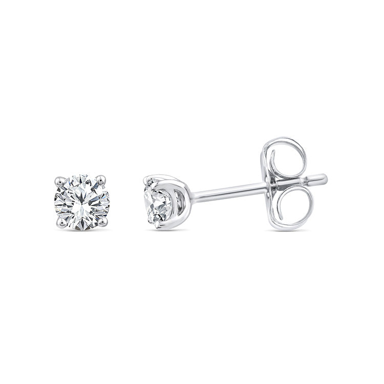 0.10ct Lab Grown Diamond Earrings in 9ct White Gold
