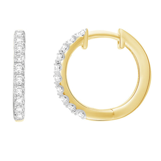 0.50ct Lab Grown Diamond Earrings in 9ct Yellow Gold
