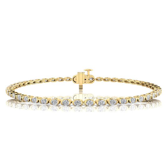 2.00ct Lab Grown Diamond Bracelet in 9ct Yellow Gold
