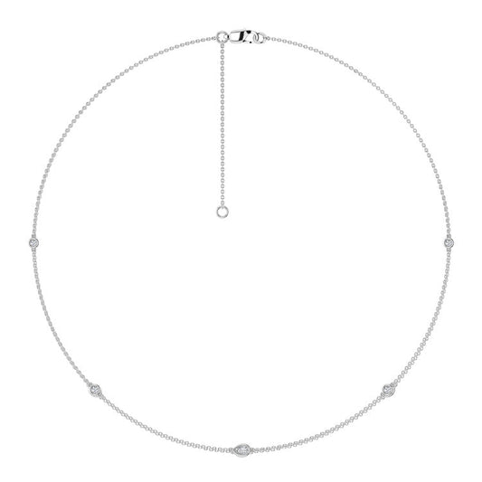 0.33ct Lab Grown Diamond Necklace in 9ct White Gold