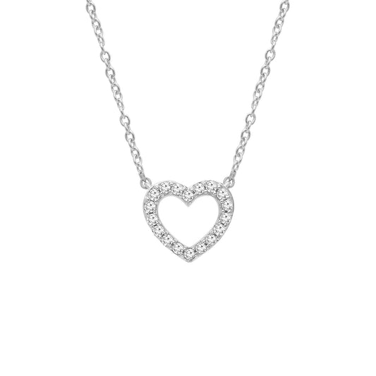 0.1ct Lab Grown Diamond Necklace in 9ct White Gold