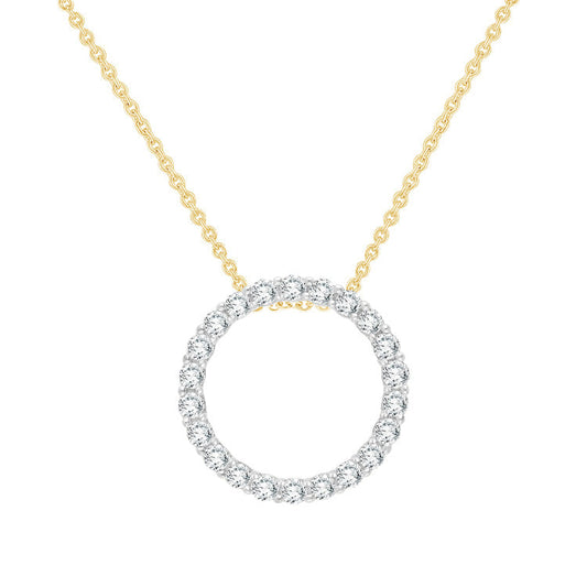 0.50ct Lab Grown Diamond Necklace in 9ct Yellow Gold