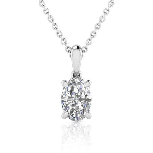 0.50ct Lab Grown Diamond Necklace in 9ct White Gold